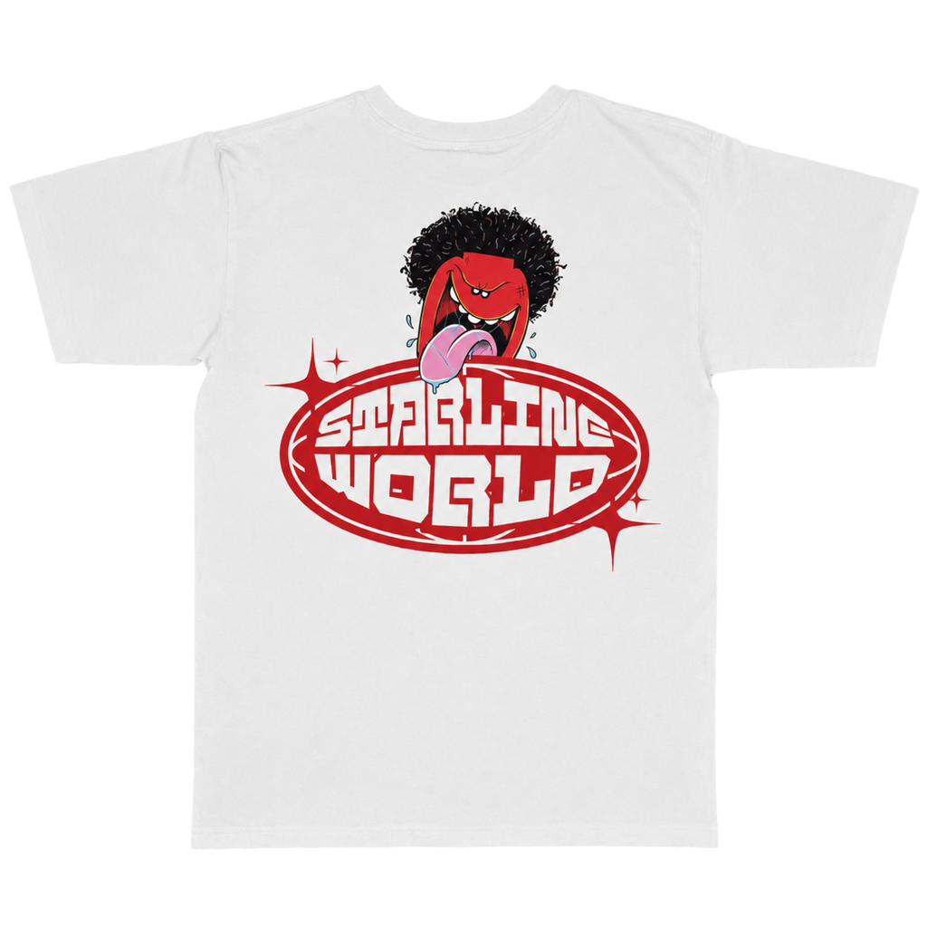 StarlineWorld (White-RedDude) Tee