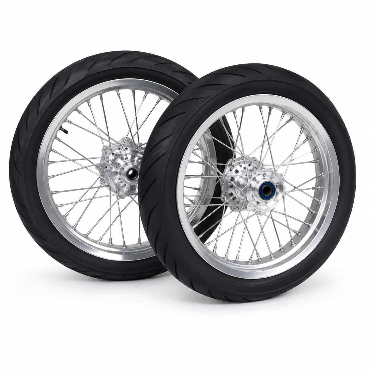 Ultra Bee Supermoto Wheelset (17in) Chrome/Black