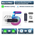 CarlinKit 5.0 Wireless Adapter Mini Ultra | Wireless Android Auto and CarPlay USB Dongle