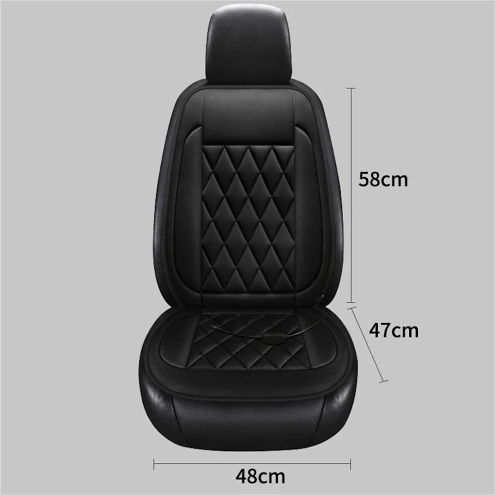 2pcs Winter Heated Car Seat Cover 12V Heating Warmer Car Seat Cushion Auto Universal Protector Cloak Cover Pads Set New Amagi