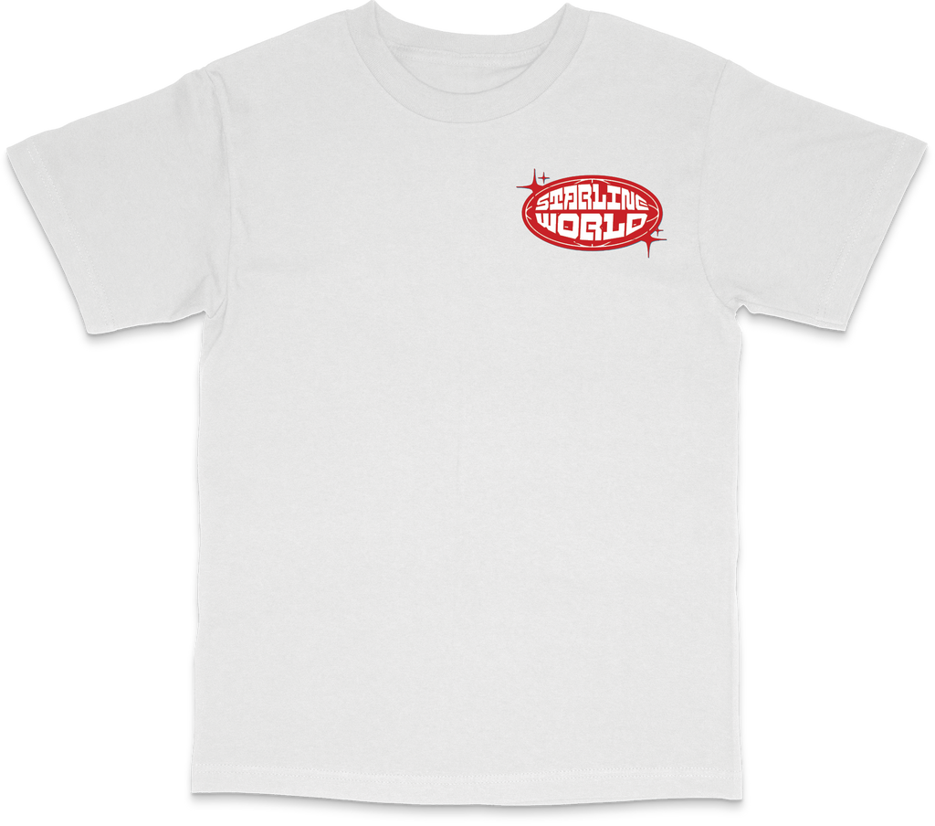 StarlineWorld (White-Red) Tee
