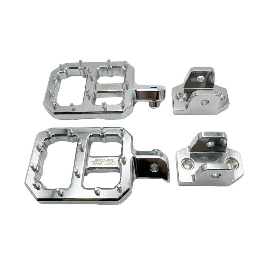 Upgraded CNC Pegs — Black , Chrome with Silver or Jet Blue Spikes